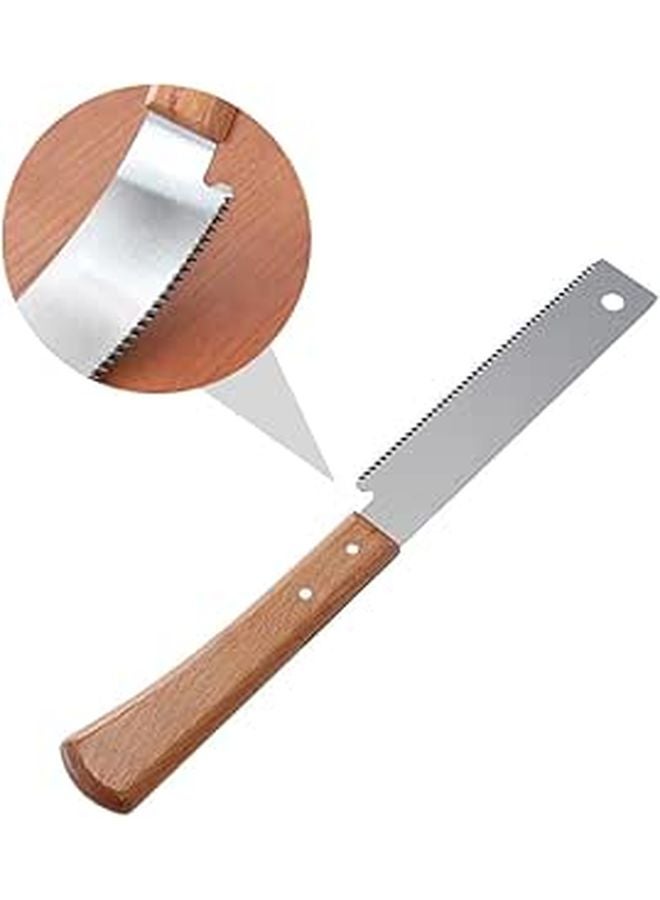 12 Inch Wooden Handle Fine Tooth Hand Saw For Woodworking DIY Precision Cutting - Image 1