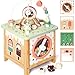 PairPear Wooden Activity Cube Montessori Toys Wooden Play Cube Activity Center Baby Busy Board Multifunctional Early Educational Development Toys Sensory Gifts for Toddlers Girls Boys 1 2 3 Year Old - Image 3
