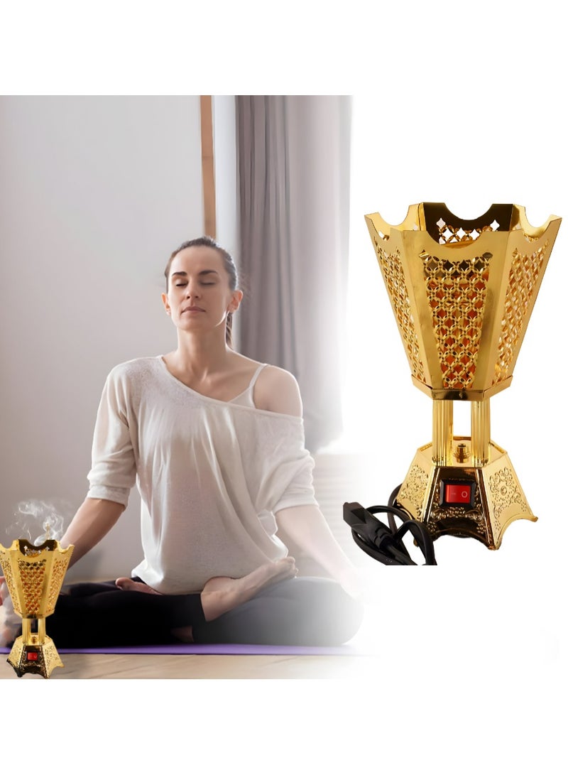 حامل بخور عود كهربائي ممتاز تصميم فاخر لعطر المنزل والمكتب - Image 4
