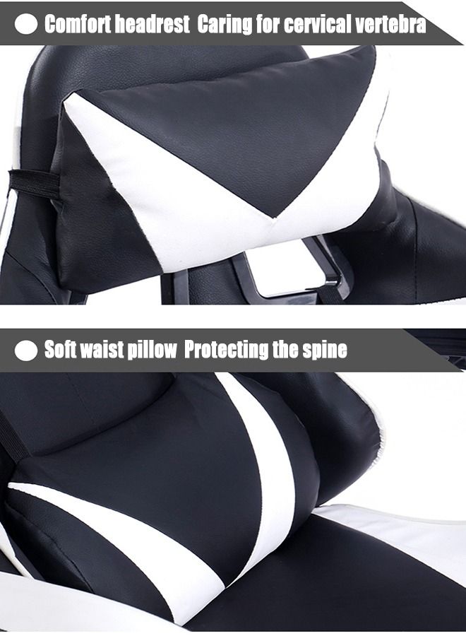 عربست Gaming Chair  Office Desk Chair Pu Leather High Back Adjustable Swivel Lumbar Support Reclining Ergonomic Gamers Chair (Red) - Image 5