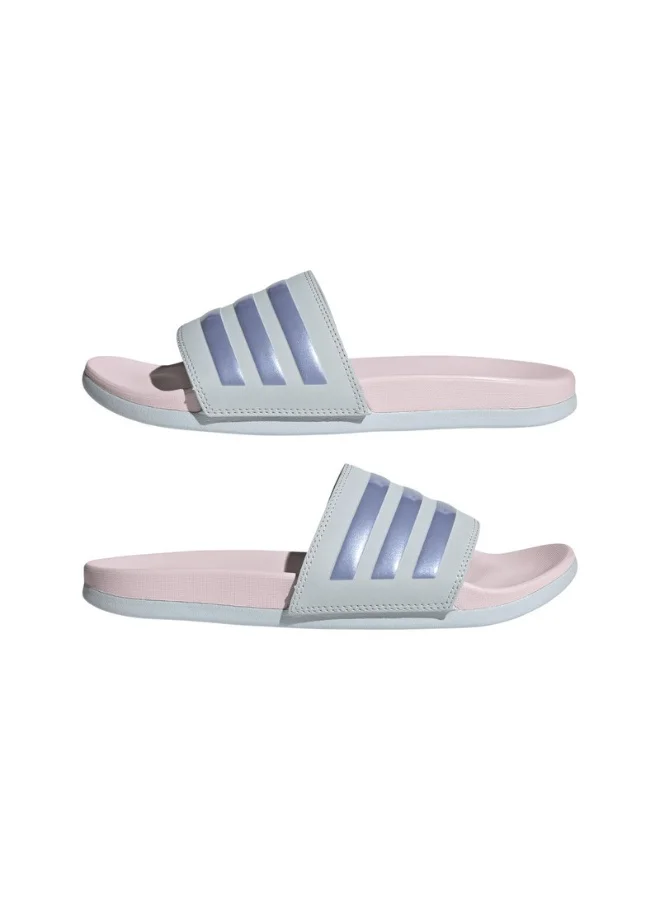 Adidas Adidas Adilette Comfort W Blue Sportswear Sandals/Slippers For Women