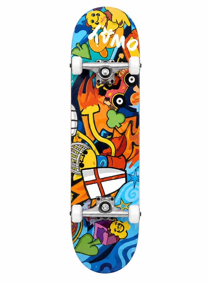 DEXO 78.5cm Complete Skateboard – 9-Layer Canadian Maple Double Kick Concave Cruiser with ABEC-7 Bearings & PU Wheels for Kids, Teens & Adults - Image 1