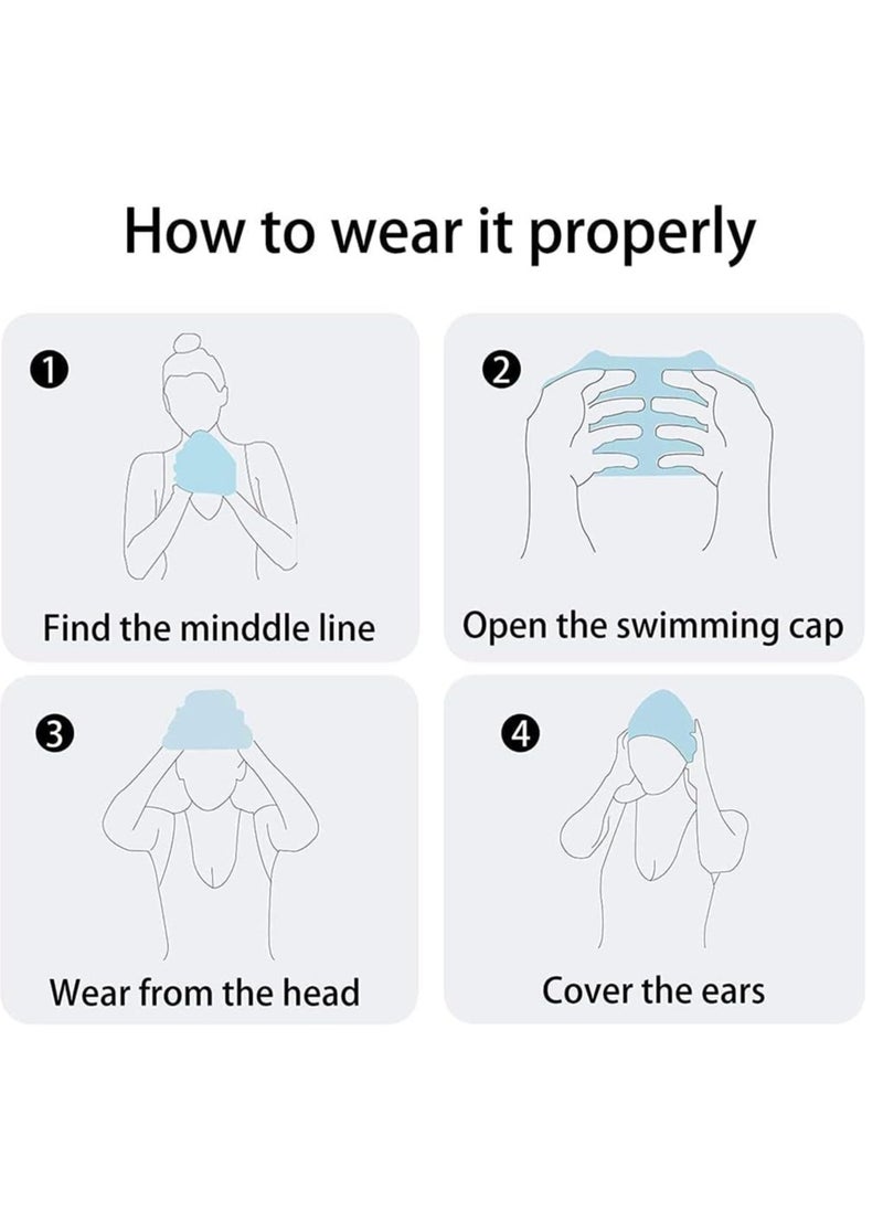 MUMS PLANET - Silicone Swim Cap With High Performance Material And Hydrodynamic Shape One Size Fits All For Adults - Image 1