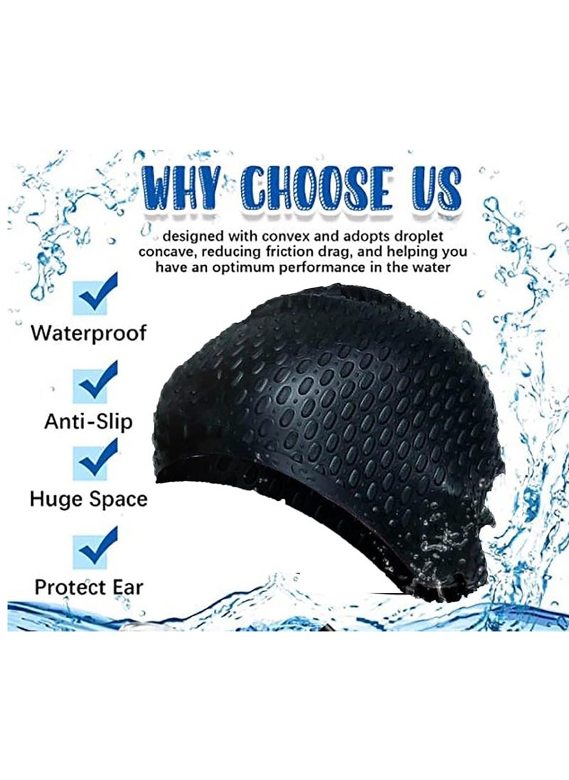 MUMS PLANET - Silicone Swim Cap With High Performance Material And Hydrodynamic Shape One Size Fits All For Adults - Image 1