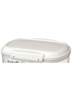 sistema Sistema Split Bake It 630ml, stackable multi-compartment food storage box, with easy locking clips, Microwave, dishwasher safe and BPA Free, White. , Made In New Zealand  - Image 3