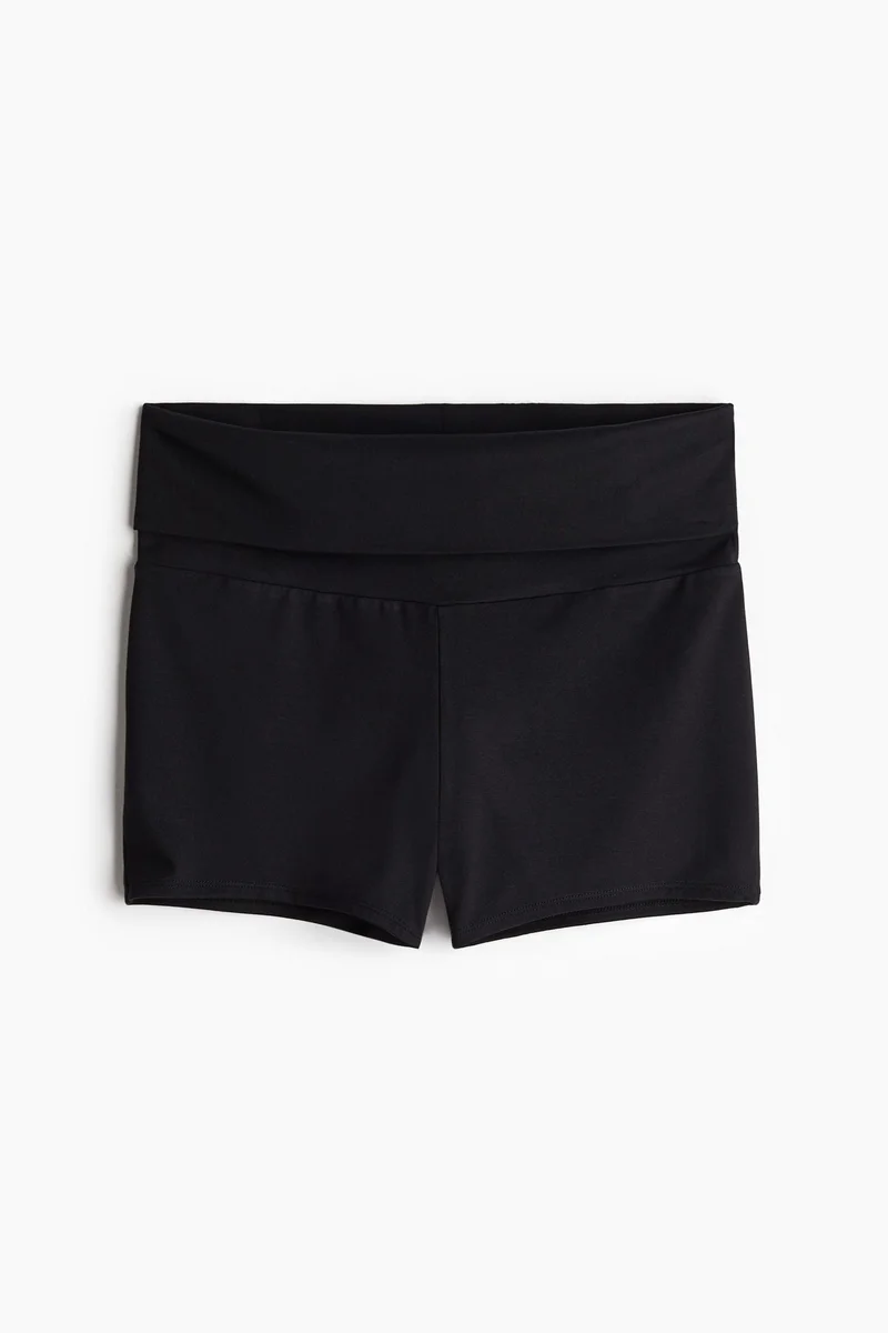 اتش اند ام Foldover-waist mini shorts