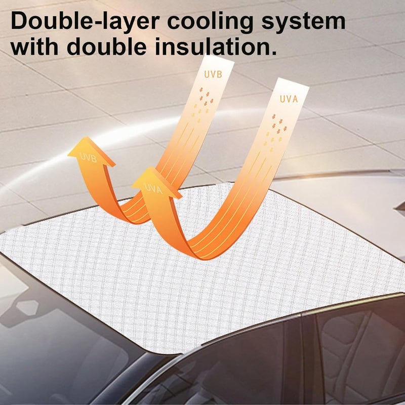 Car Sunroof Cover | Car Top Ice Snow Protection Supplies,Sun Protection Roof Cover | for SUVs RVs Accessories Sleeping Camping Road Trips Travel - Image 4