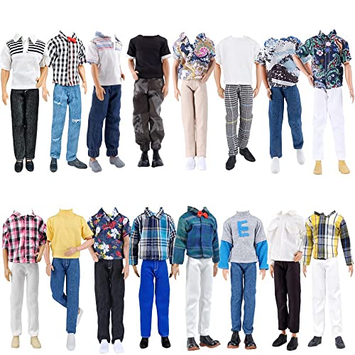 E-TING ETING 6Item Fantastic Pack 3 Sets Fashion Casual Wear Clothes Outfit with 3 Pairs of Shoes for 12 Inch Doll Clothes Random Style - Image 5