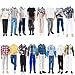 E-TING ETING 6Item Fantastic Pack 3 Sets Fashion Casual Wear Clothes Outfit with 3 Pairs of Shoes for 12 Inch Doll Clothes Random Style - Image 4