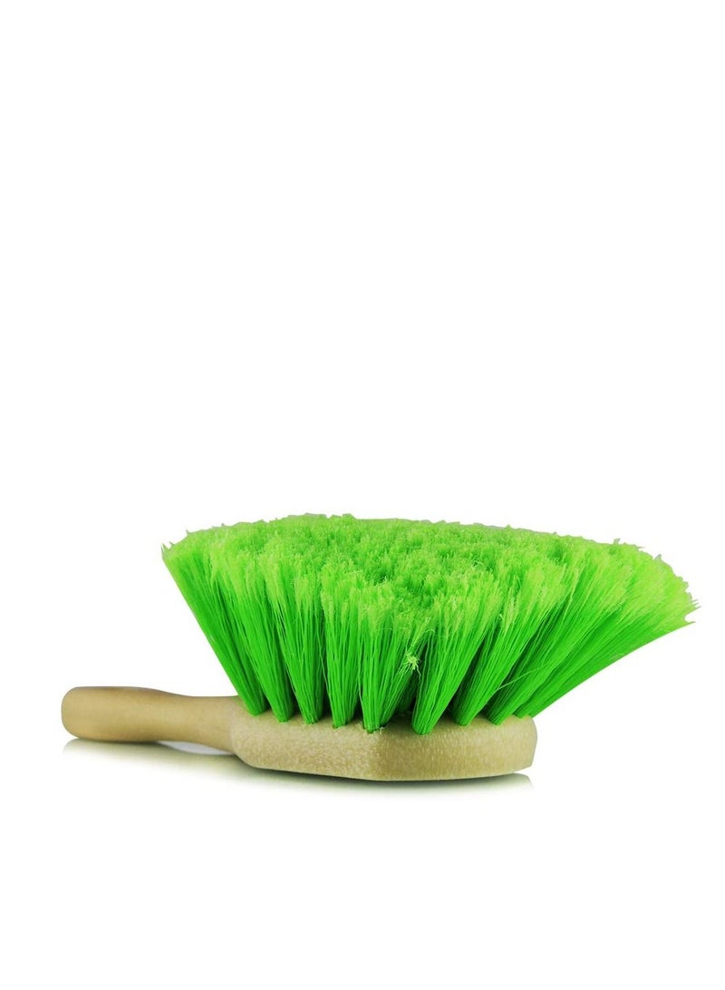 Y&D Tire Brush, Long Handle Body Wheel Brush with Flagged-Tip, Angled Head, 1 Pack - Image 1
