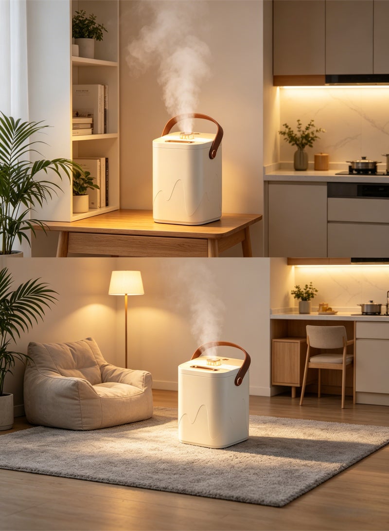 loven USB desktop humidifier with cool mist diffuser, large capacity, and night light; suitable for home, office, and car use. - Image 4