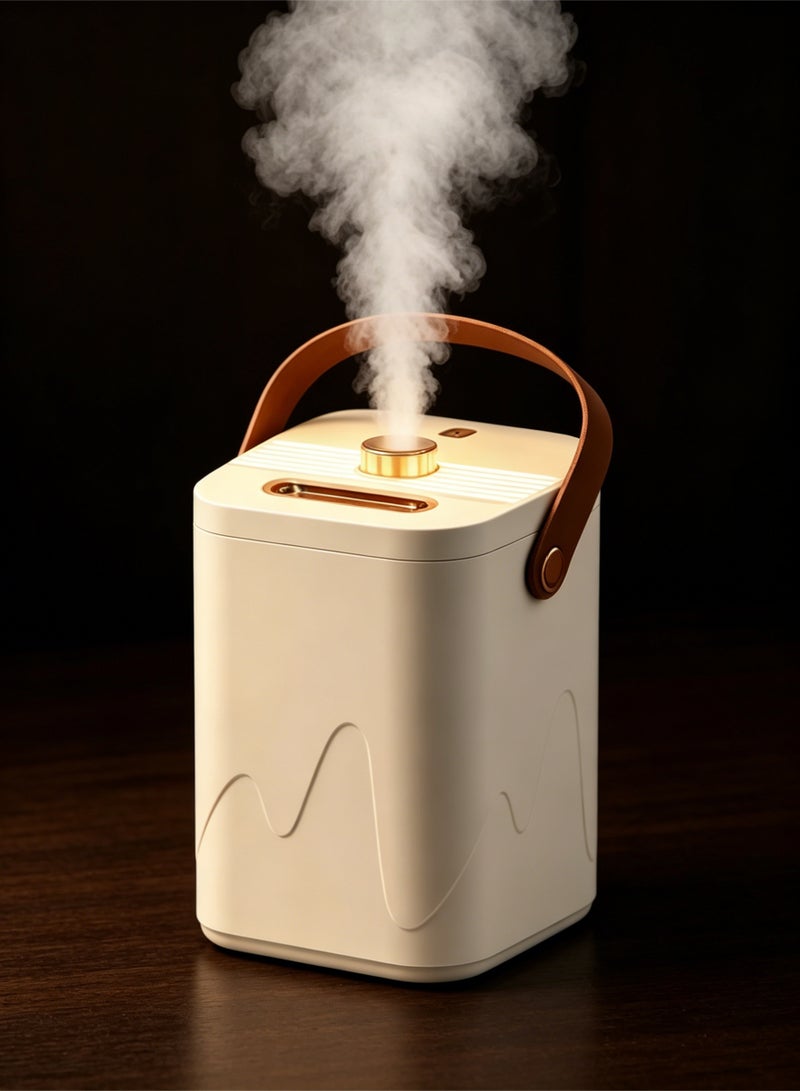 loven USB desktop humidifier with cool mist diffuser, large capacity, and night light; suitable for home, office, and car use. - Image 1