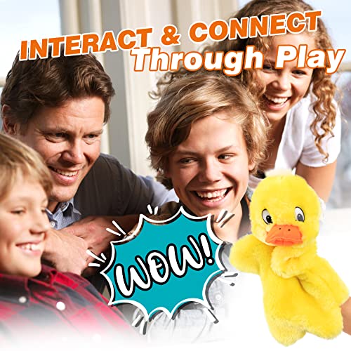 Easfan Duck Hand Puppet Plush Interactive Animal Toy for Role Play Storytelling Preschool Teaching Christmas Birthday Gifts for Kids Boys Girls Yellow 11 - Image 5