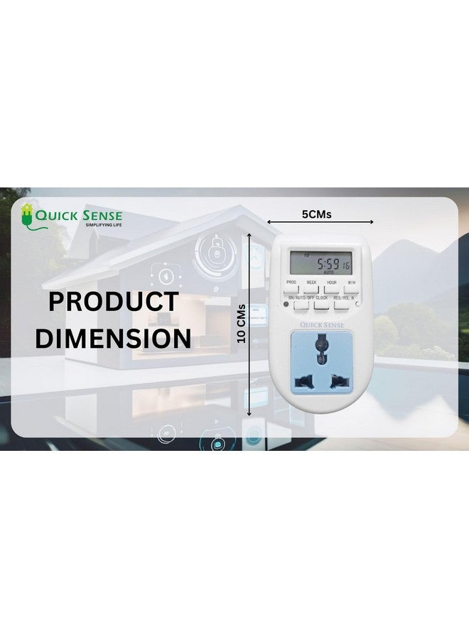 Quick Sense (Qs-T1): Digital Programmable Electronic Timer for Mobile and Laptop Charging, Lighting Control (6 Pcs Pack) - Image 5