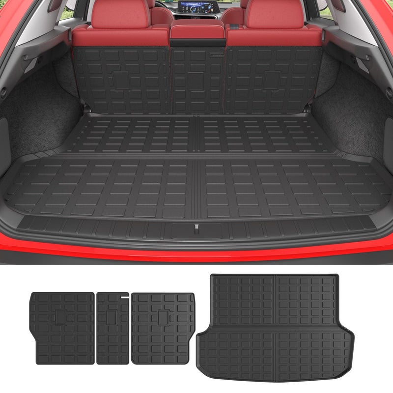 powoq powoq Fit 2016-2022 Lexus RX350 RX450H (NO RXL Model) Trunk Mat TPE Cargo Liner Rear Backrest Mat All Season Protection for 2016-2022 Lexus RX350 RX450H Accessories (Backrest Mats+Trunk Mat)  - Image 1