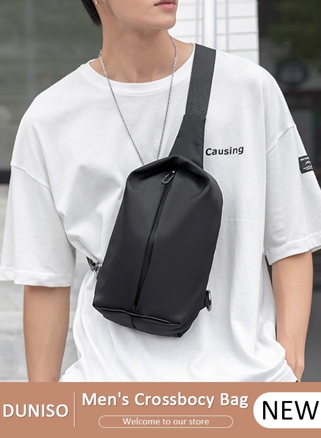 DUNISO Sling Bag for Men and Women Waterproof Crossbody Bag Packs Purses Chest Bags with Adjustable Shoulder Belt Anti-theft Crossbody Shoulder Bag for Travel Sport Camping Traveling - Image 1