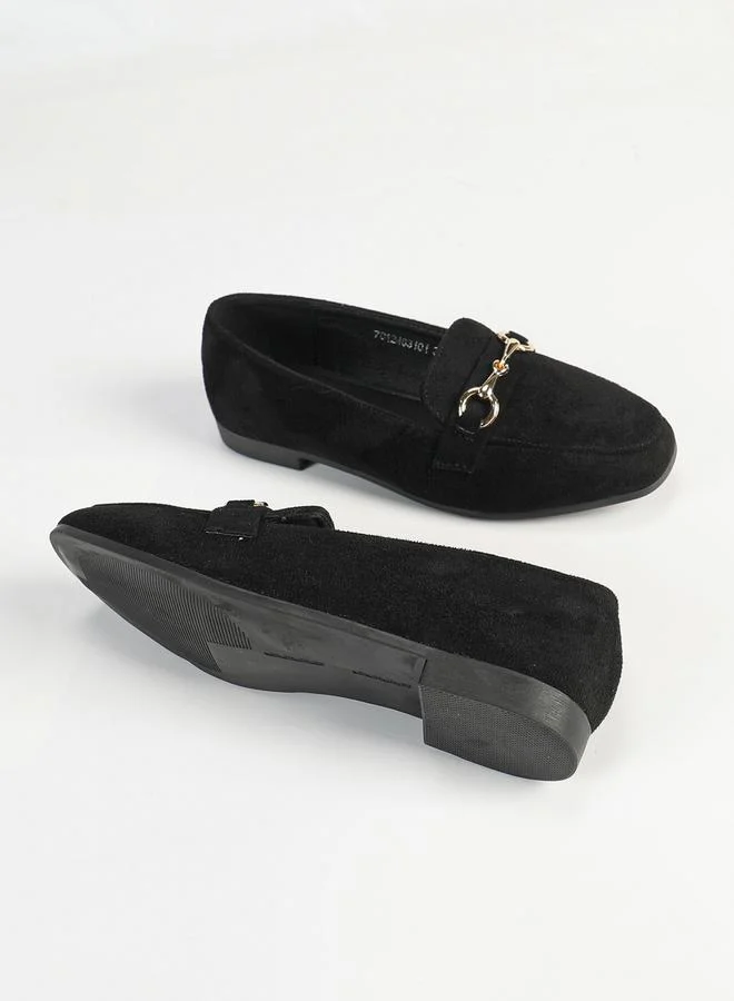 Sneak-a-Peek Buckle Detail Slip-On Loafers by Styli
