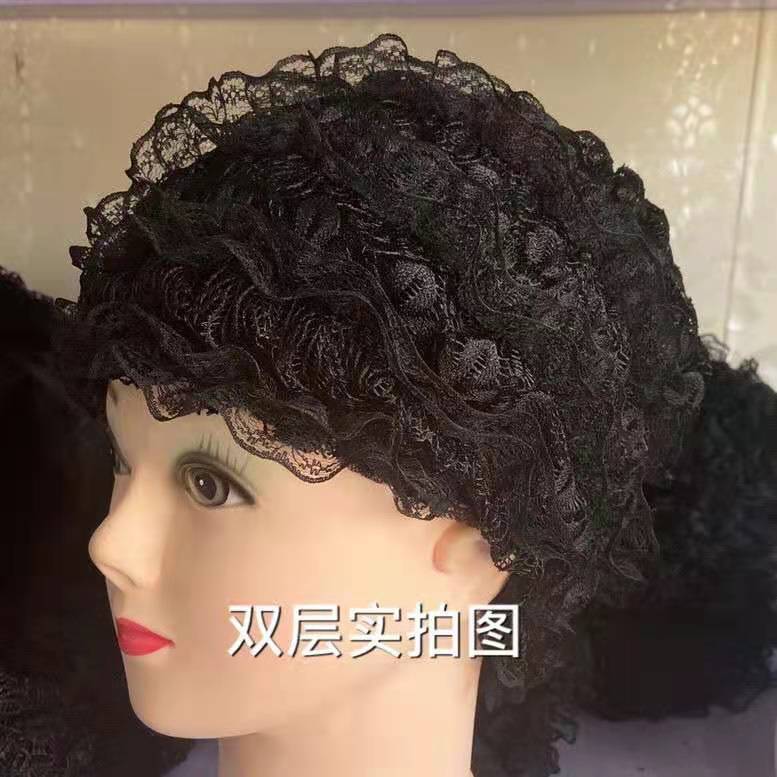 Spring And Style Xiyao Lace Hat, Convenient Gauze Scarf, Same Style Hat As Lei Lei, Lace Hat, Beauty Hat, Double Layer - Image 4