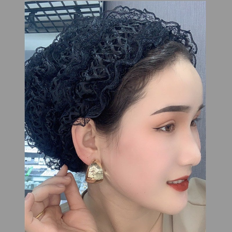 Spring And Style Xiyao Lace Hat, Convenient Gauze Scarf, Same Style Hat As Lei Lei, Lace Hat, Beauty Hat, Double Layer - Image 5
