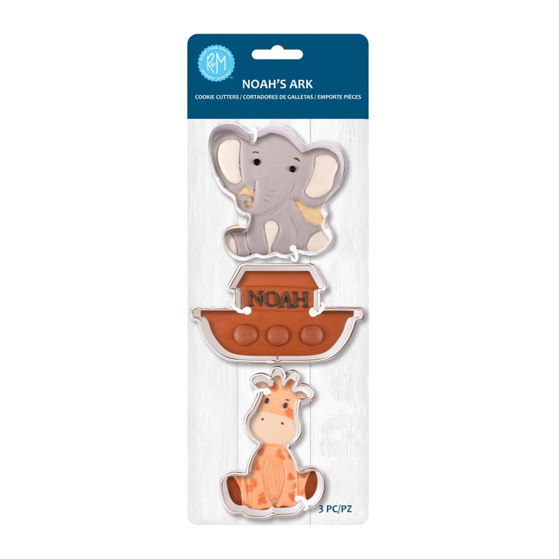 RM International 5221 Noahs Ark Cookie Cutters Elephant Giraffe Ark 3Piece Set