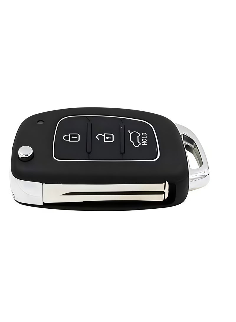 Folding Smart Car Key, 3 Buttons Keyless Entry Remote Case, Replacement Remote Car Key key Shell Repair for Mistra Hyundai HB20 SANTA FE IX35 IX45 Key Cover Case - Image 2