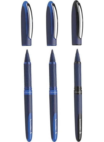 Schneider One Business 0.6 mm Roller Signing Pen 2 Blue 1 Black 