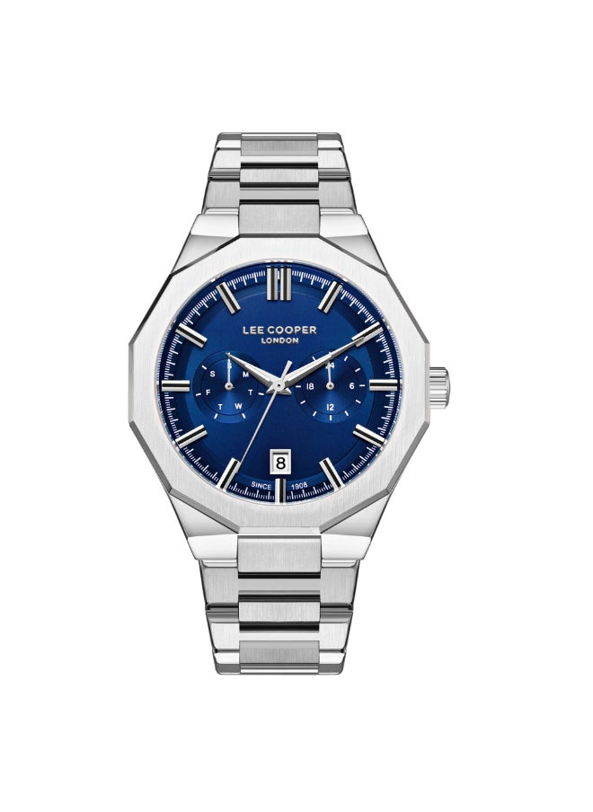 Lee Cooper Lee Cooper Men's Watch, Multi Function Display and Metal Strap - LC08018.390, Silver  - Image 1