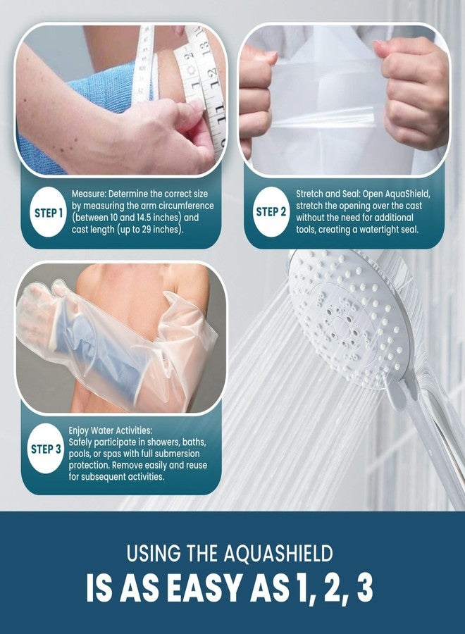 AquaShield Arm Cast Protector - Waterproof, Reusable, Half Arm (A21) Covers Hand, Wrist & Forearm for Water Protection in Pool, Bath & Shower. - Image 5