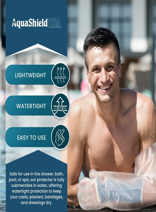 AquaShield Arm Cast Protector - Waterproof, Reusable, Half Arm (A21) Covers Hand, Wrist & Forearm for Water Protection in Pool, Bath & Shower. - Image 4