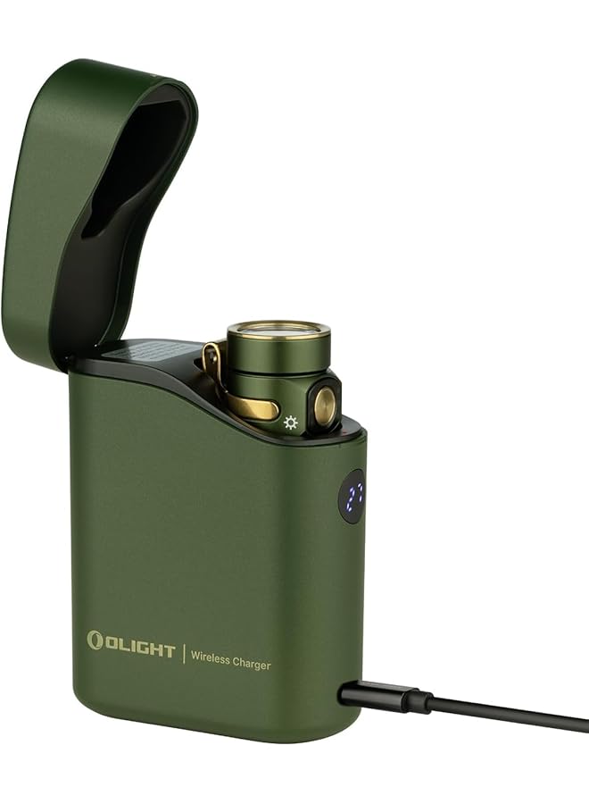 OLIGHT Olight Baton4 Premium Edition EDC Flashlights 1300 Lumens with Type-C Charging Box, Powered by Rechargeable Battery, Small Bright Flashlight IPX8 Waterproof for Camping, Emergencies（OD Green）  - Image 1