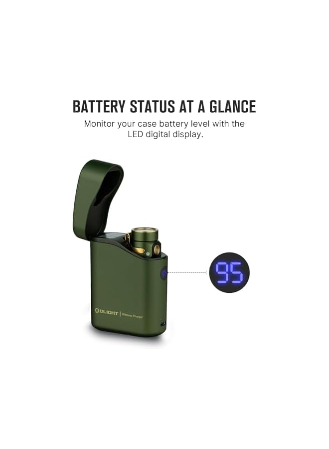 OLIGHT Olight Baton4 Premium Edition EDC Flashlights 1300 Lumens with Type-C Charging Box, Powered by Rechargeable Battery, Small Bright Flashlight IPX8 Waterproof for Camping, Emergencies（OD Green）  - Image 3