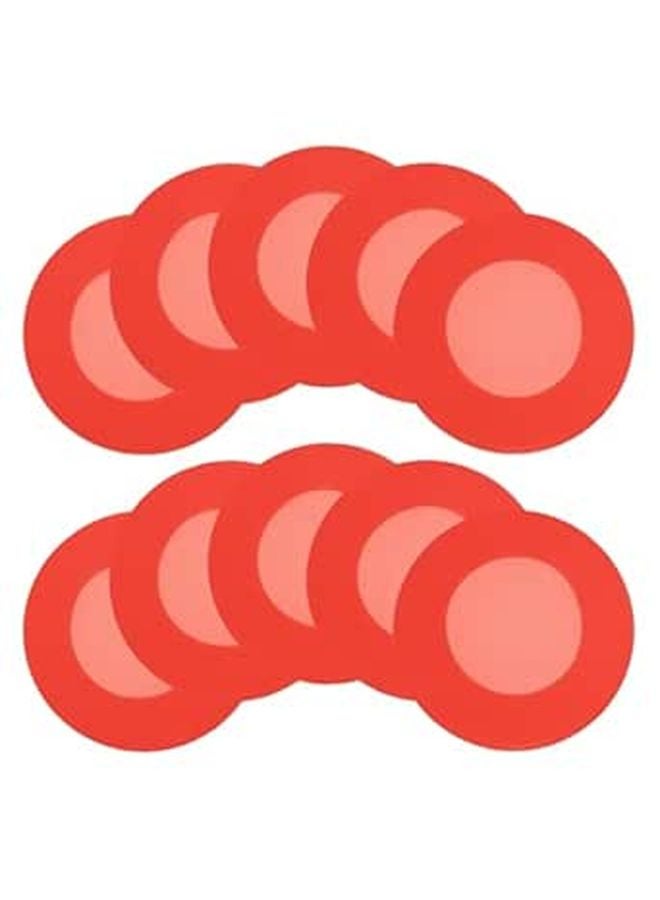 Red Silicone Stethoscope Head Covers 10pcs Protective Replacement Sleeves for Medical Use - Image 1