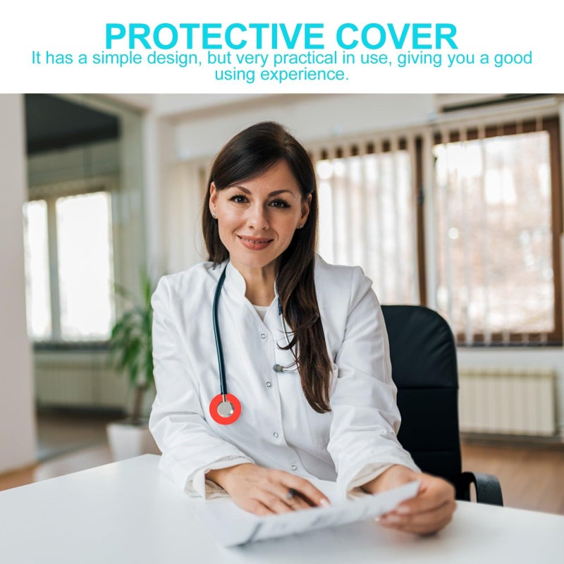 Red Silicone Stethoscope Head Covers 10pcs Protective Replacement Sleeves for Medical Use - Image 4