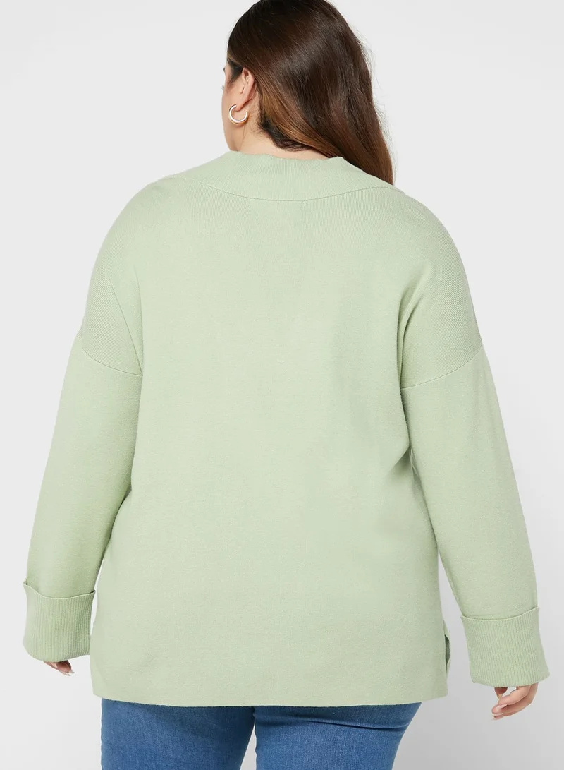 Vero Moda Curve V-Neck Knitted Sweater