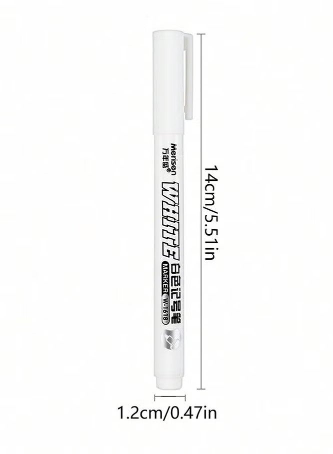 Generic 5 Pack White Marker, 1mm Extra Fine Tip White Paint Marker Permanent for Wood Rock, Plastic, Leather, Glass, Stone, Metal, Canvas, Ceramic, Fabric, Tire (White)  - Image 4