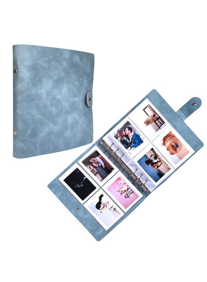 1DOT2 Photo Album 4X6 Hold 60 Photos With Memo Vertical Slipin Pockets Photo Book Linen Cover Picture Photo Albums With Writing Space For Wedding Baby Mother'S Day Blue - Image 1