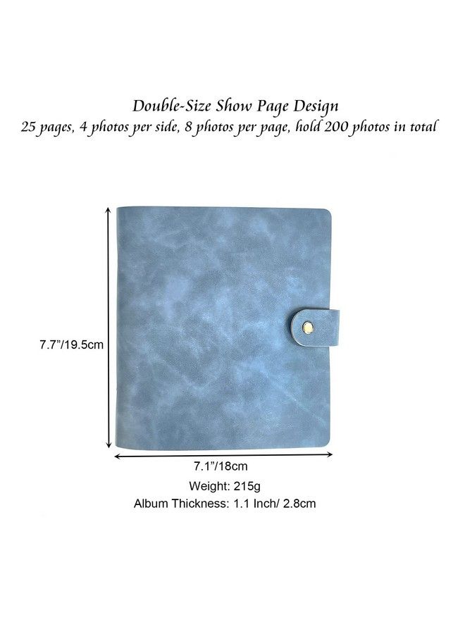 1DOT2 Photo Album 4X6 Hold 60 Photos With Memo Vertical Slipin Pockets Photo Book Linen Cover Picture Photo Albums With Writing Space For Wedding Baby Mother'S Day Blue - Image 4
