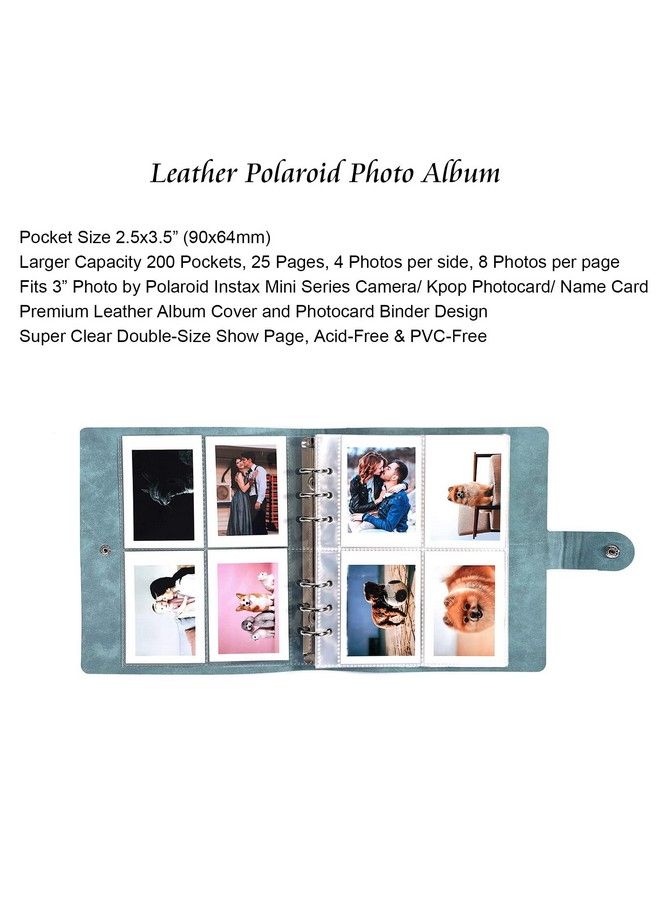 1DOT2 Photo Album 4X6 Hold 60 Photos With Memo Vertical Slipin Pockets Photo Book Linen Cover Picture Photo Albums With Writing Space For Wedding Baby Mother'S Day Blue - Image 3