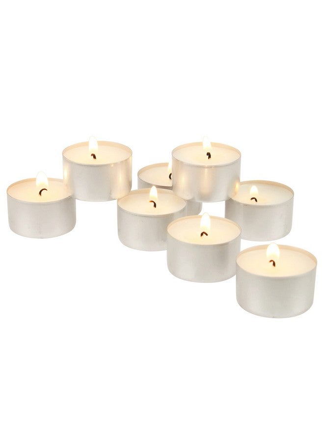 Stonebriar Stonebriar 100 Pack Unscented 8 Hour Extended Burn Time Tea Light Candles, White, 100 Count  - Image 1