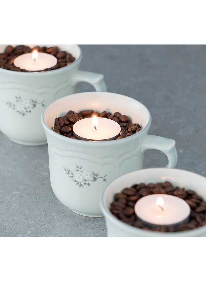 Stonebriar Stonebriar 100 Pack Unscented 8 Hour Extended Burn Time Tea Light Candles, White, 100 Count  - Image 2