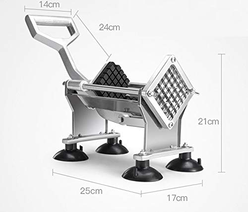 THW® Stainless Steel Commercial Restaurant Vegetable Fruits French Fry Fries Vegetable Cutter with Suction Feet and 4 Different attachments- Can be Mounted on Wall Also - Image 3