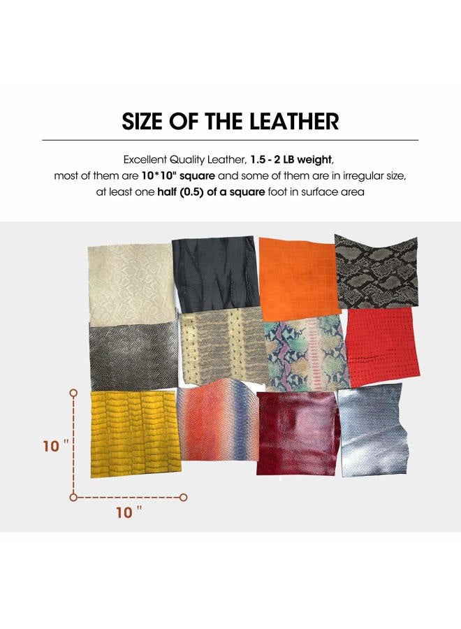 Mardili Leather Scraps, Printed and Embossed Upholstery for Tools/Craft/DIY - Image 3