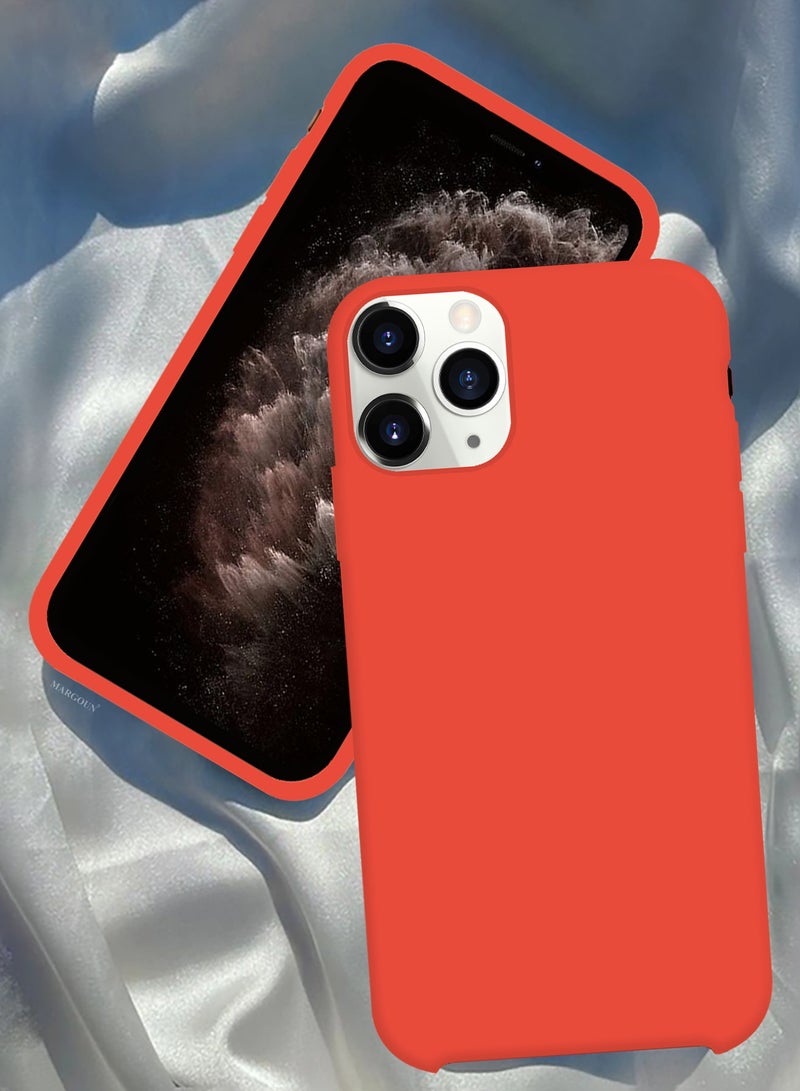 CATANES Soft Silky Silicone Case Cover for Apple iPhone 11 Pro Max - Full Body Protection - Orange - Image 5