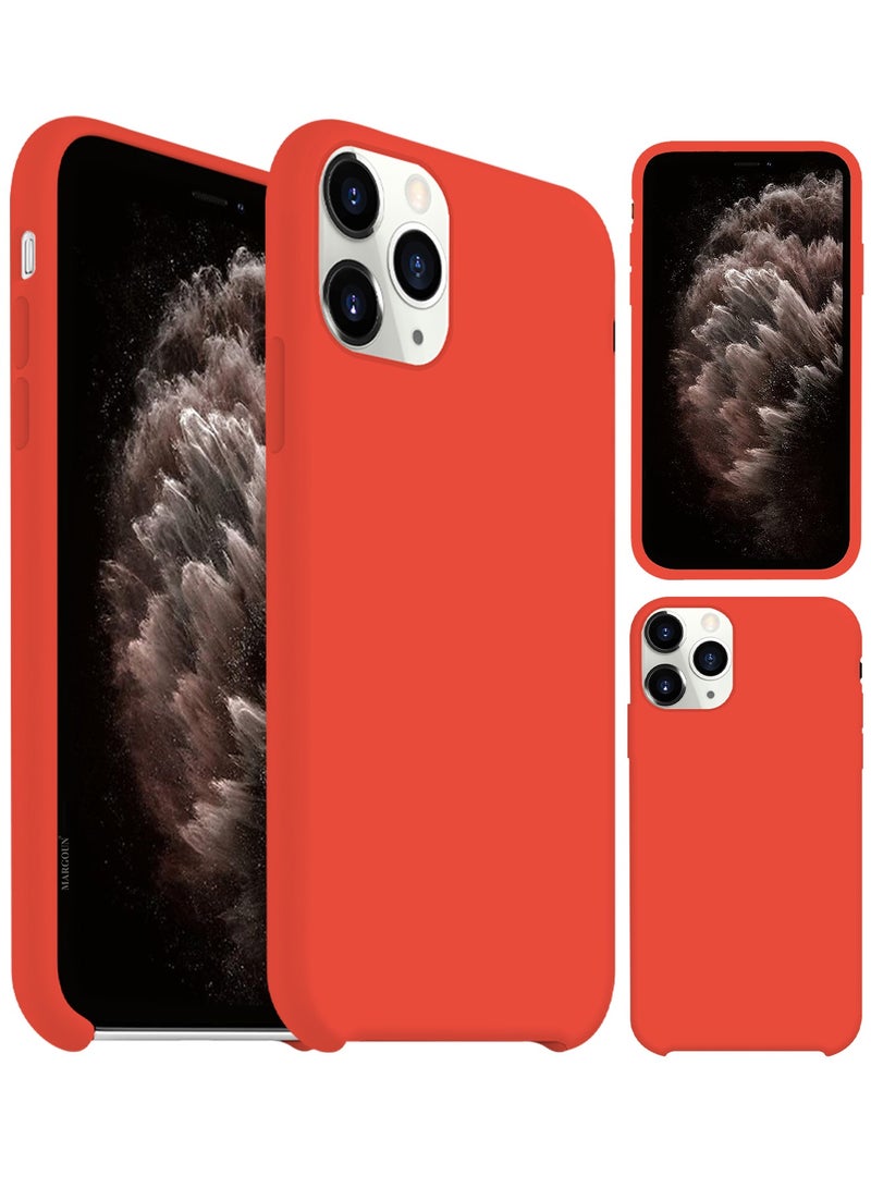 CATANES Soft Silky Silicone Case Cover for Apple iPhone 11 Pro Max - Full Body Protection - Orange - Image 4