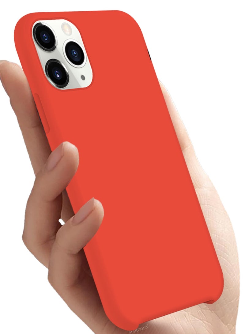 CATANES Soft Silky Silicone Case Cover for Apple iPhone 11 Pro Max - Full Body Protection - Orange - Image 3