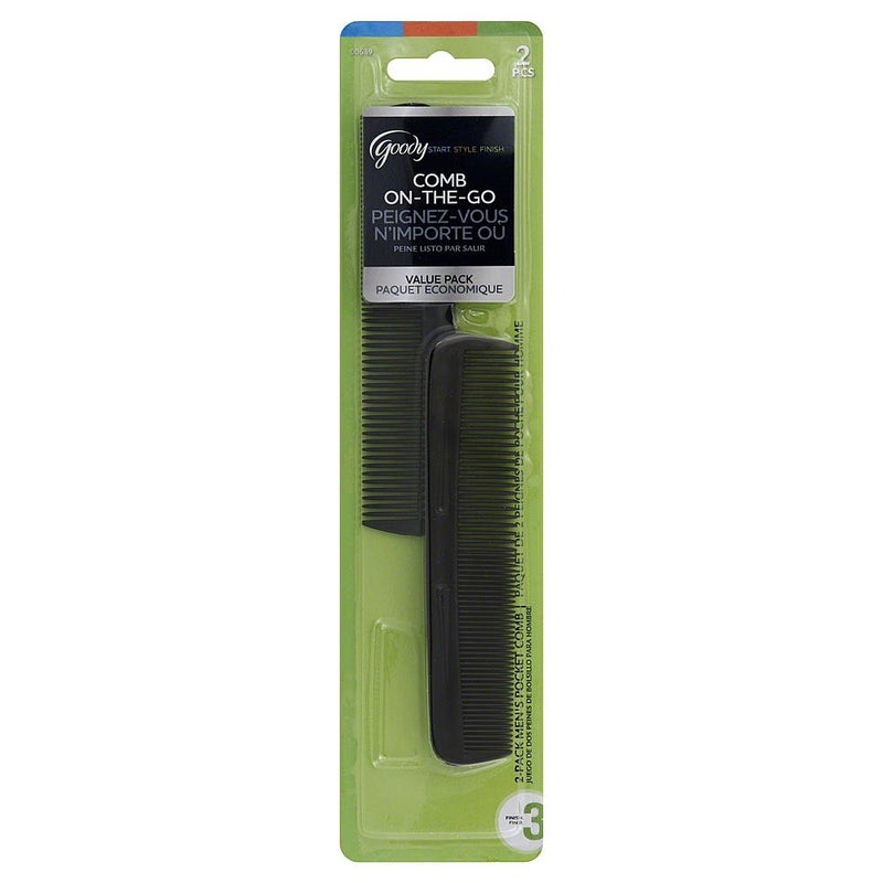 Goody Mens Pocket Comb Black 2 Count