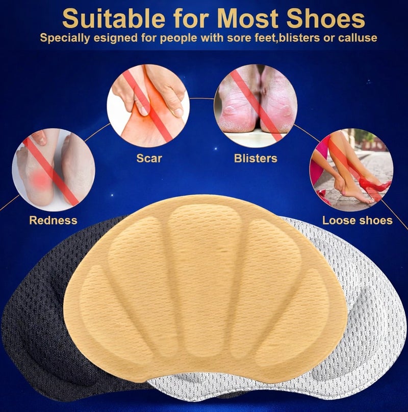 CareTick Heel Grip Liners Protector (12 Pcs) Heel Cushion Pads for Loose Shoes, Self-Adhesive, Improved Inner Sole Preventing Slipping & Blisters (JHP-12) - Image 2