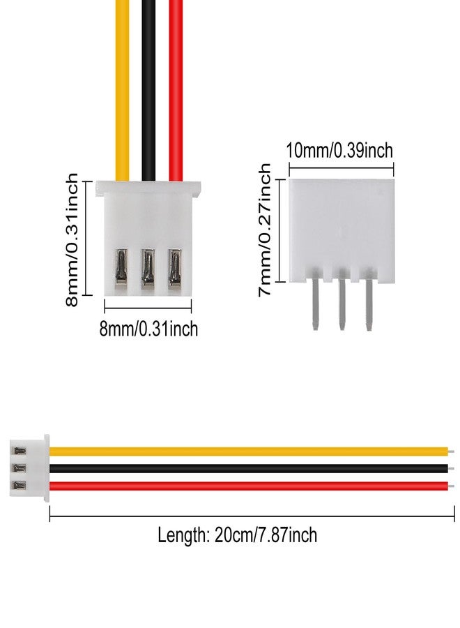 ACEIRMC 10Pairs JST-XH Connector Kit, XH 2.54mm 3 Pin Header Male and Female Connectors Plug Adapter with Flat Wire Cable 200mm 26AWG Compatible with JST XH (3P) - Image 3