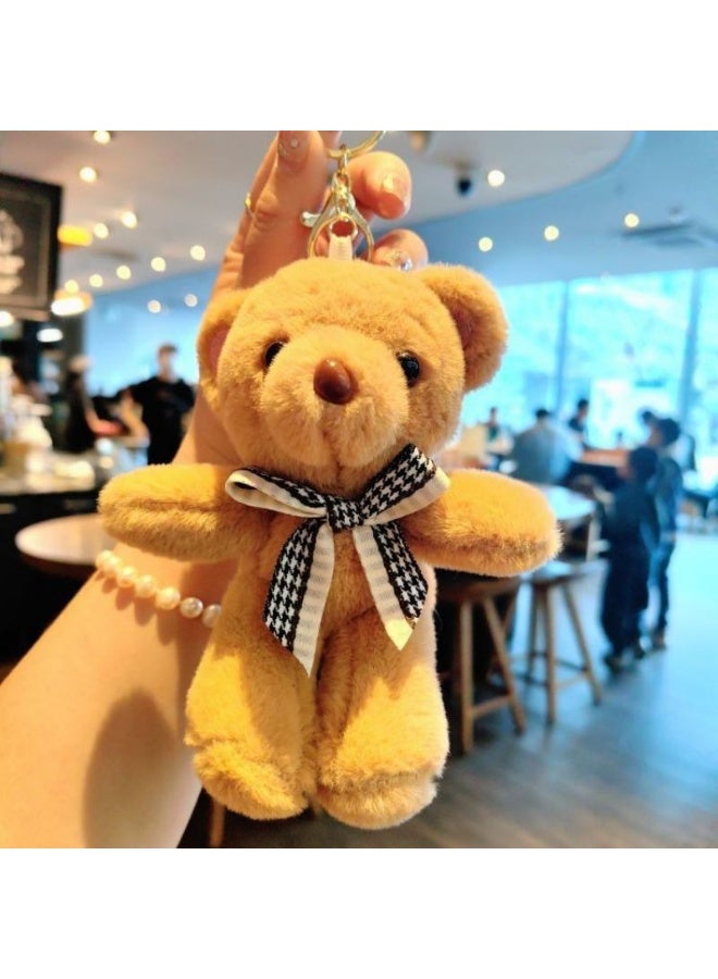 Cute Bear Plush Keychain - Trendy Cartoon Style Bag Charm