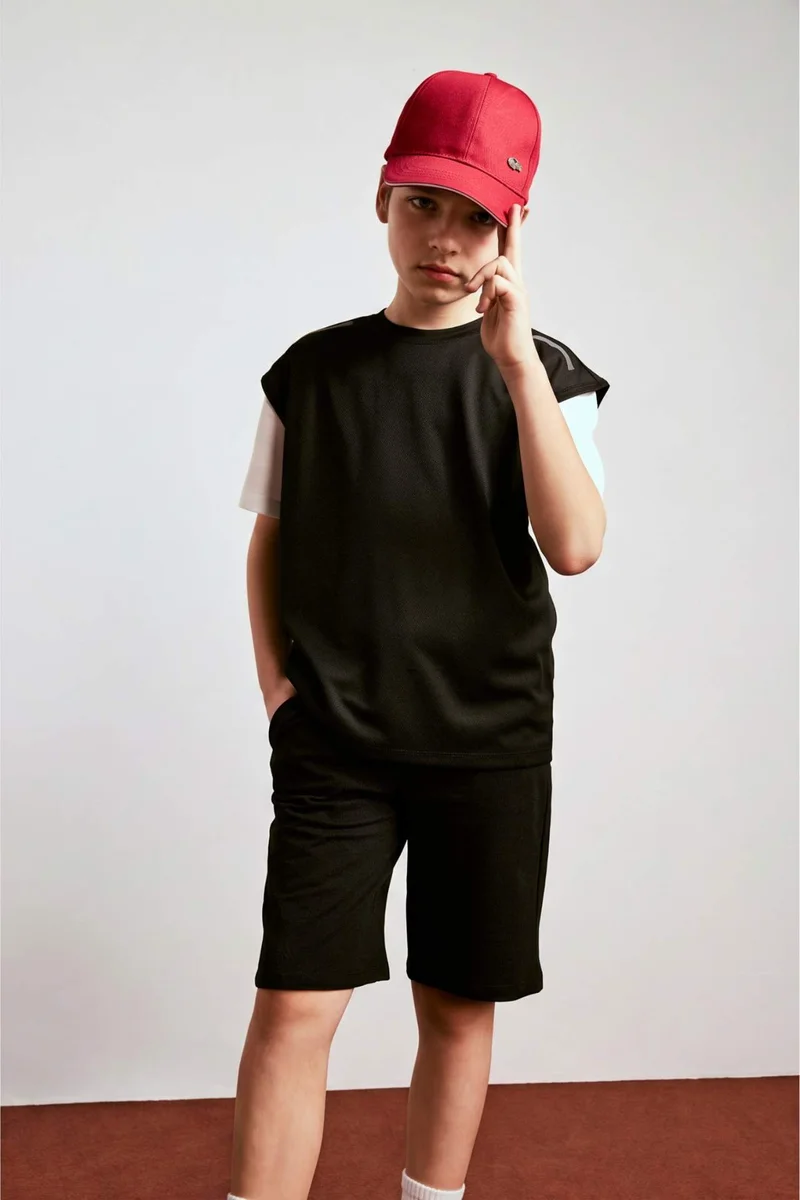 ديفاكتو Boy Regular Fit Tulle Tank Top